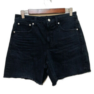 J Crew womens Mid-length Denim Short in Washed Black size 28